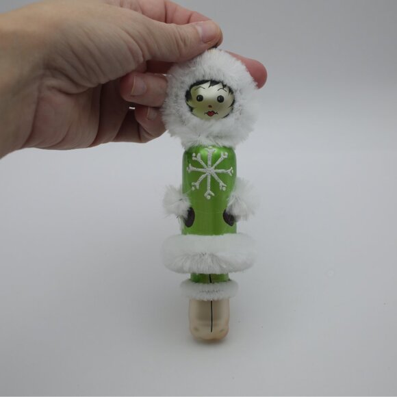 Soffieria De Carlini Eskimo Ornament Blown Glass Green Outfit - Made in Italy - Picture 2 of 11